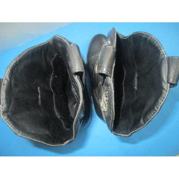 Mia Black Laurene Taupe  Cream Lizard Motif Pull On Cowboy Boots - Size 8.5 - Picture 10 of 11